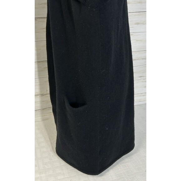 Jenni Kayne Wool Yak Knit Open Front Sweater Coat Cardigan POCKETS Black SMALL - Picture 8 of 14